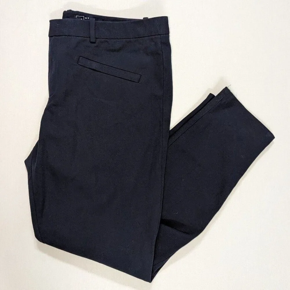 Gap Normcore Plus Size 18 R True Navy Blue Skinny Ankle‎ Pants Workwear Preppy